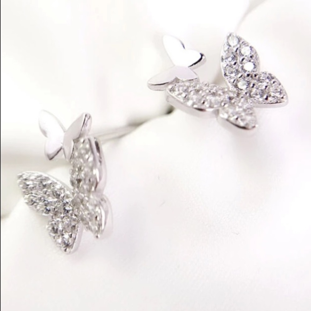 925 STERLING SILVER BUTTERFLY EARRINGS